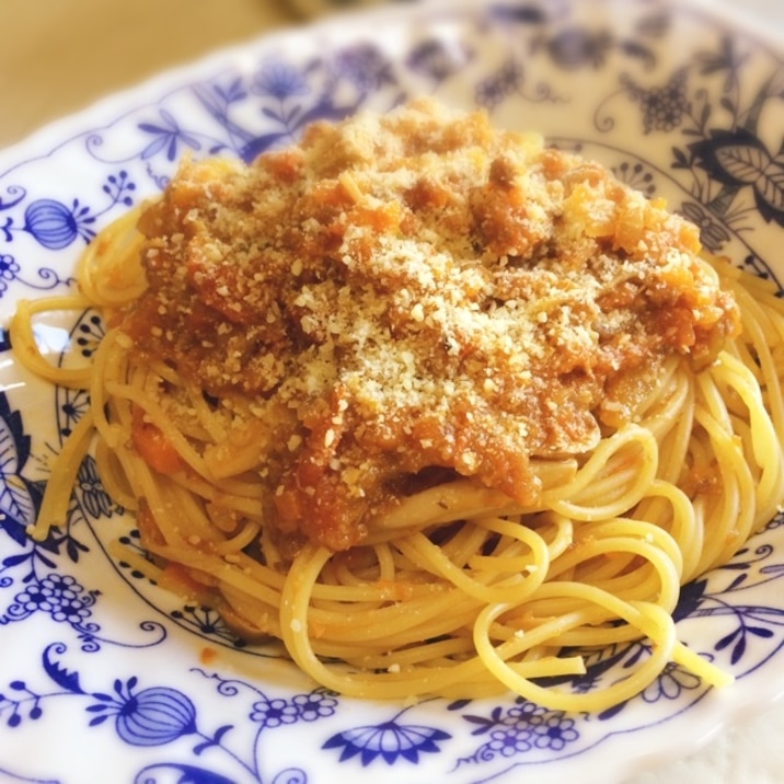 トマト缶いらず！ケチャップで簡単ミートソース